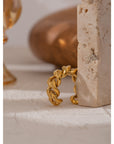 Chain Opening 18K Gold Plated Ring - Golda-Jewelry