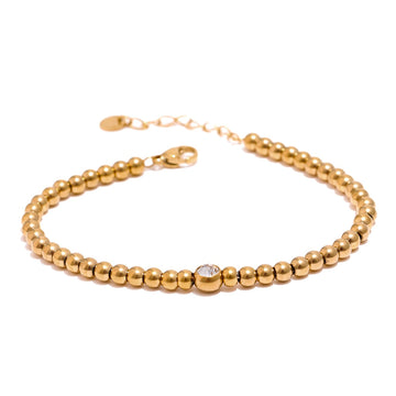 Bead Chain 18k Gold Plated Bracelet - Golda-Jewelry