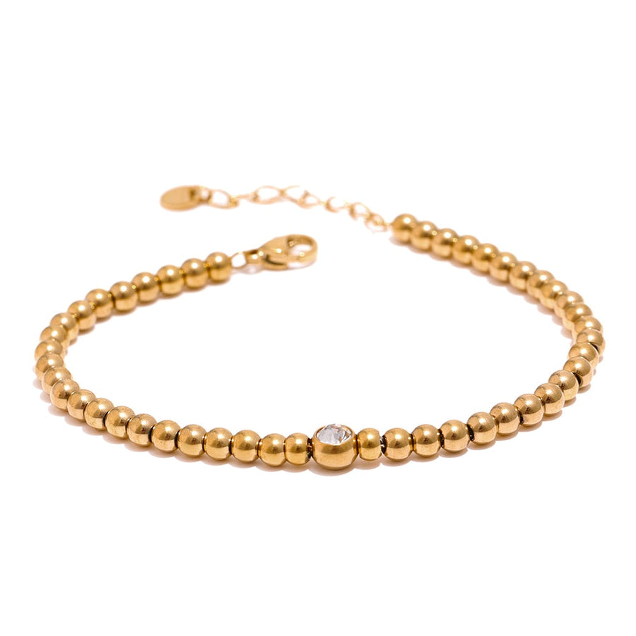 Bead Chain 18k Gold Plated Bracelet - Golda-Jewelry