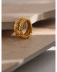 Round 18K Gold Plated Rings - Golda-Jewelry