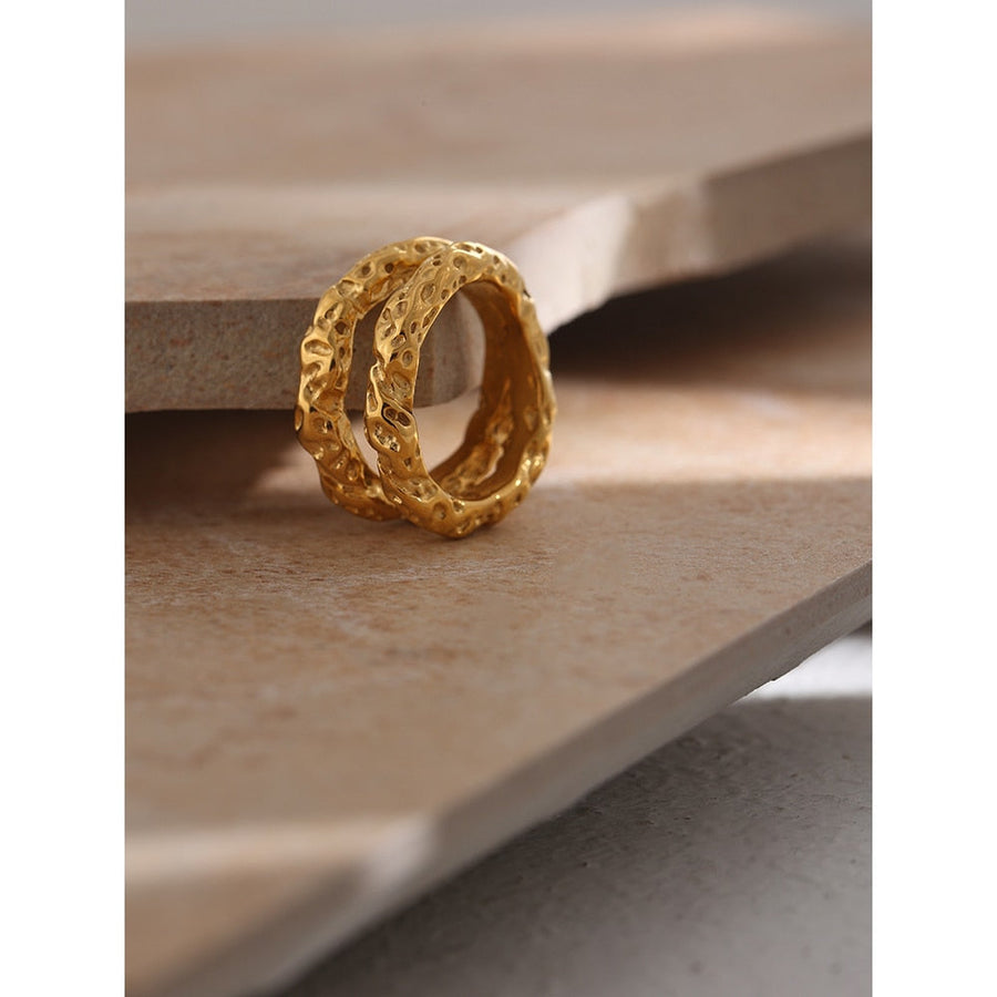 Round 18K Gold Plated Rings - Golda-Jewelry