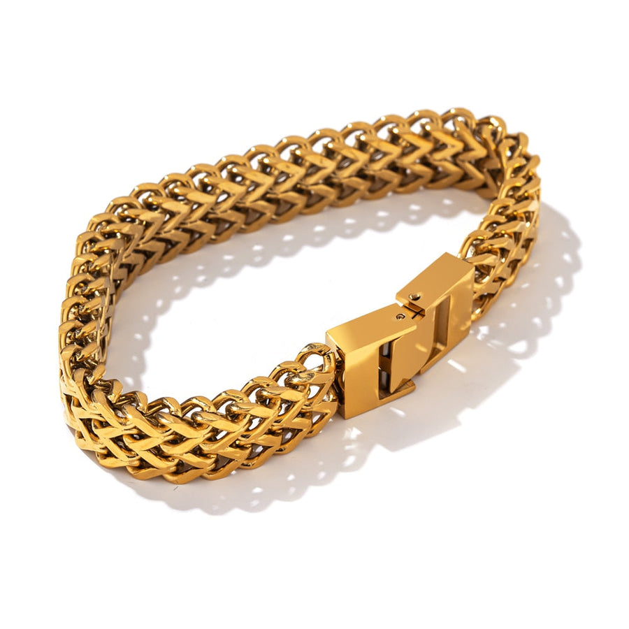 Heavy 18k Gold Plated Bracelet - Golda-Jewelry