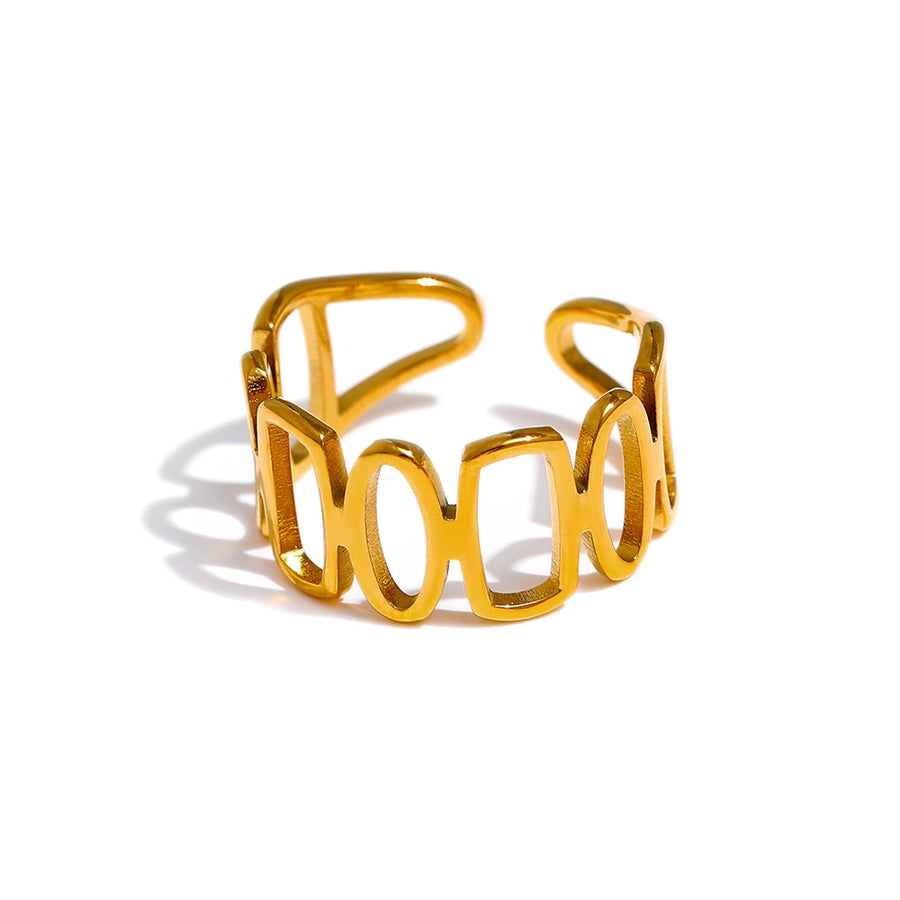 Irregular Opening 18K Gold Plated Ring - Golda-Jewelry