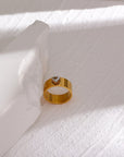 Heart Zirconia 18k Gold Plated Ring - Golda-Jewelry