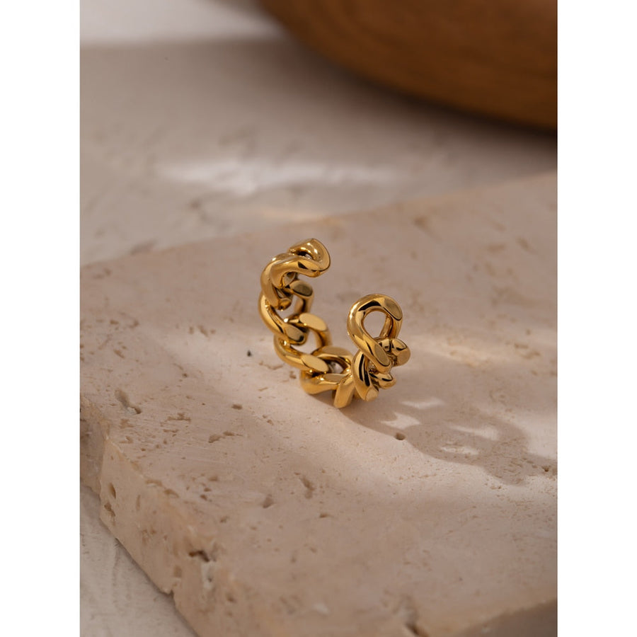 Chain Opening 18K Gold Plated Ring - Golda-Jewelry