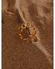 Irregular Opening 18K Gold Plated Ring - Golda-Jewelry