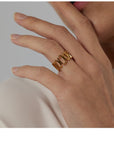 Irregular Opening 18K Gold Plated Ring - Golda-Jewelry