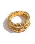 Round 18K Gold Plated Rings - Golda-Jewelry