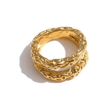 Round 18K Gold Plated Rings - Golda-Jewelry