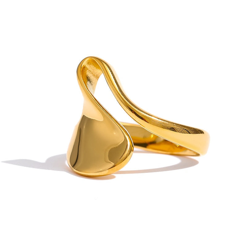 Irregular 18k Gold Plated Ring - Golda-Jewelry