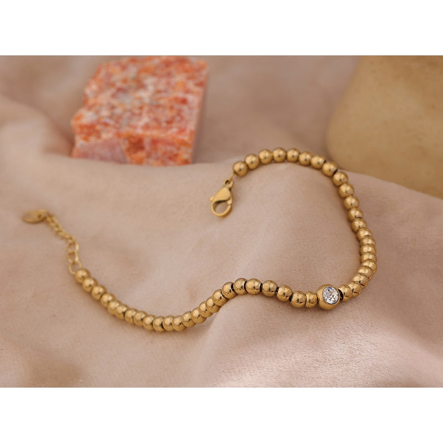 Bead Chain 18k Gold Plated Bracelet - Golda-Jewelry