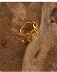 Irregular Opening 18K Gold Plated Ring - Golda-Jewelry