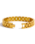 Watch Style 18k Gold Plated Bracelet - Golda-Jewelry