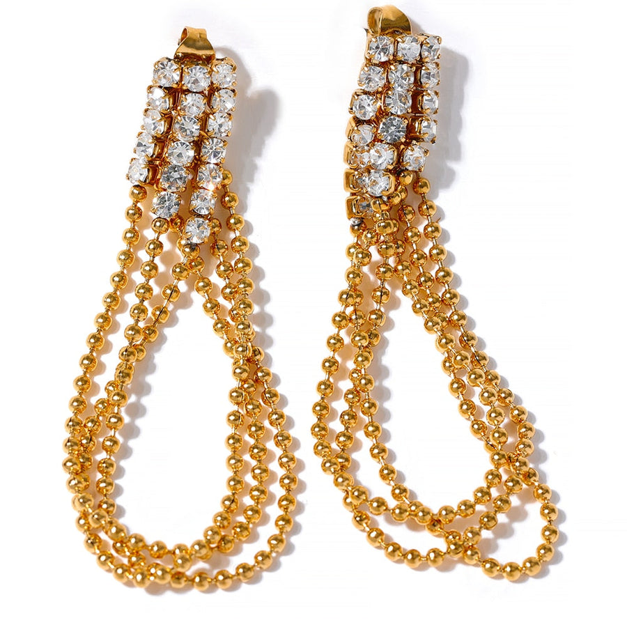 Cubic Zirconia Drop Dangle Earrings - Golda-Jewelry