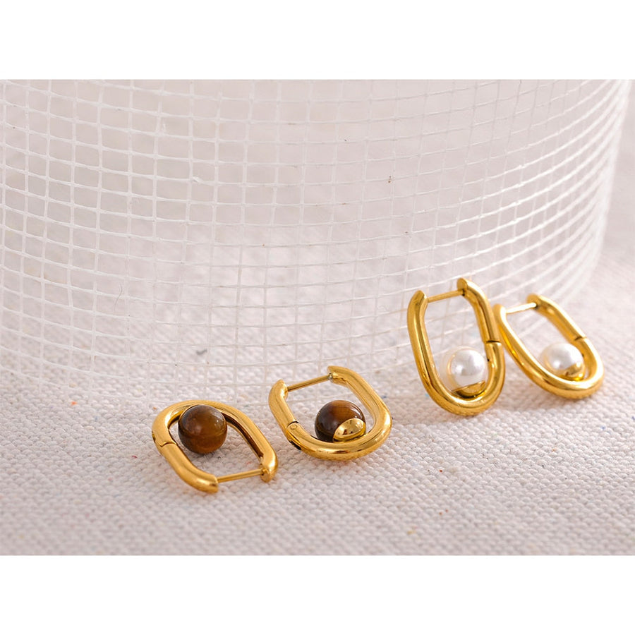 Shell Pearl 18k Gold Plated Earrings - Golda-Jewelry