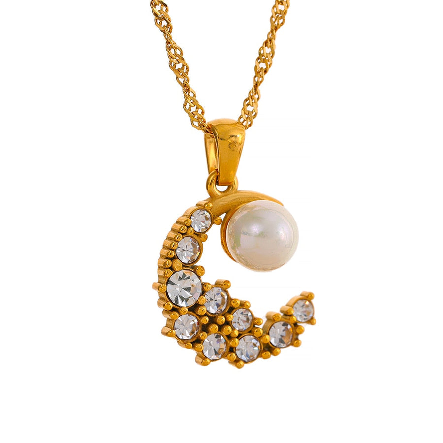 Moon 18k Gold Plated Necklace - Golda-Jewelry