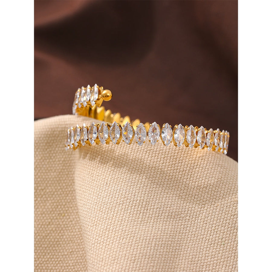 Cubic Zircon 8k Gold Plated Bracelet - Golda-Jewelry