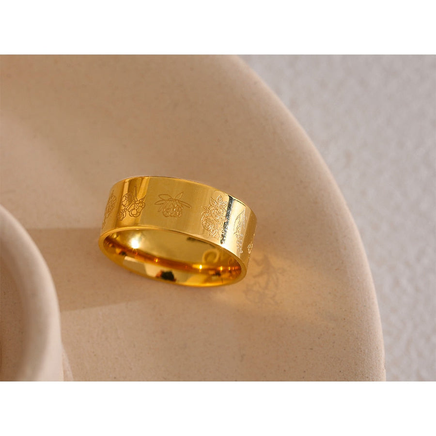 12 Month Flowe 18k Gold Plated Ring - Golda-Jewelry