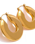 Hoop 18k Gold Plated Earrings - Golda-Jewelry