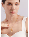 Cubic Zircon & Natural Pearl 18K Gold Plated Necklace - Golda-Jewelry