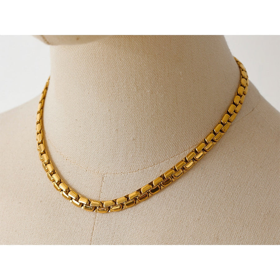 Texture 18K Gold Plated Necklace - Golda-Jewelry