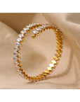 Cubic Zircon 8k Gold Plated Bracelet - Golda-Jewelry