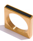 Geometric Square 18K Gold Plated Ring - Golda-Jewelry