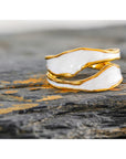 Enamel Irregular 18k Gold Plated Ring - Golda-Jewelry