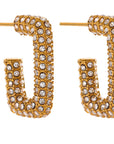 Cubic Zirconia 18k Gold Plated Earrings - Golda-Jewelry