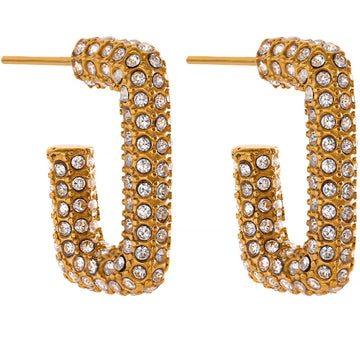 Cubic Zirconia 18k Gold Plated Earrings - Golda-Jewelry