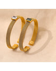 Texture 18k Gold Plated Bracelet - Golda-Jewelry