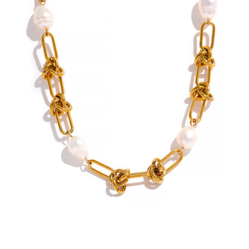 Natural Pearl 18K Gold Plated Necklace - Golda-Jewelry