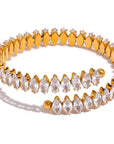 Cubic Zircon 8k Gold Plated Bracelet - Golda-Jewelry