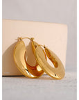 Hoop 18k Gold Plated Earrings - Golda-Jewelry