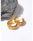 Geometric Hoop 18k Gold Plated Earrings - Golda-Jewelry