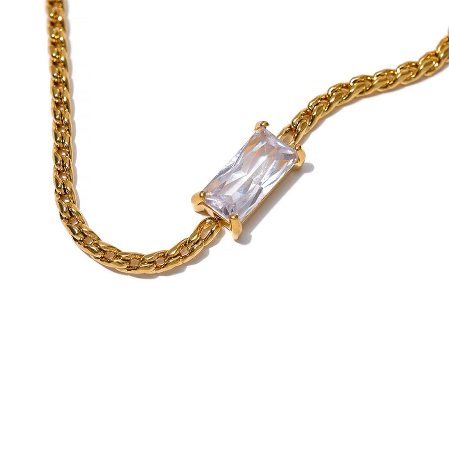 Exquisite Cubic Zirconia 18k Gold Plated Necklace - Golda-Jewelry