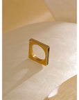 Geometric Square 18K Gold Plated Ring - Golda-Jewelry