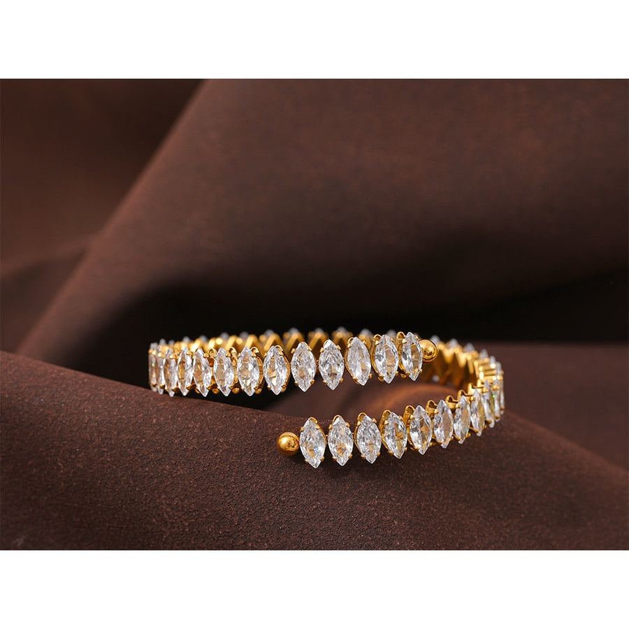 Cubic Zircon 8k Gold Plated Bracelet - Golda-Jewelry