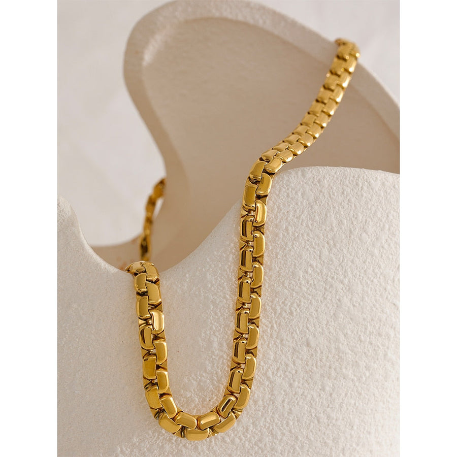 Texture 18K Gold Plated Necklace - Golda-Jewelry