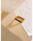 Geometric Square 18K Gold Plated Ring - Golda-Jewelry