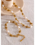 Natural Pearl 18K Gold Plated Necklace - Golda-Jewelry