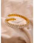 Cubic Zircon 8k Gold Plated Bracelet - Golda-Jewelry