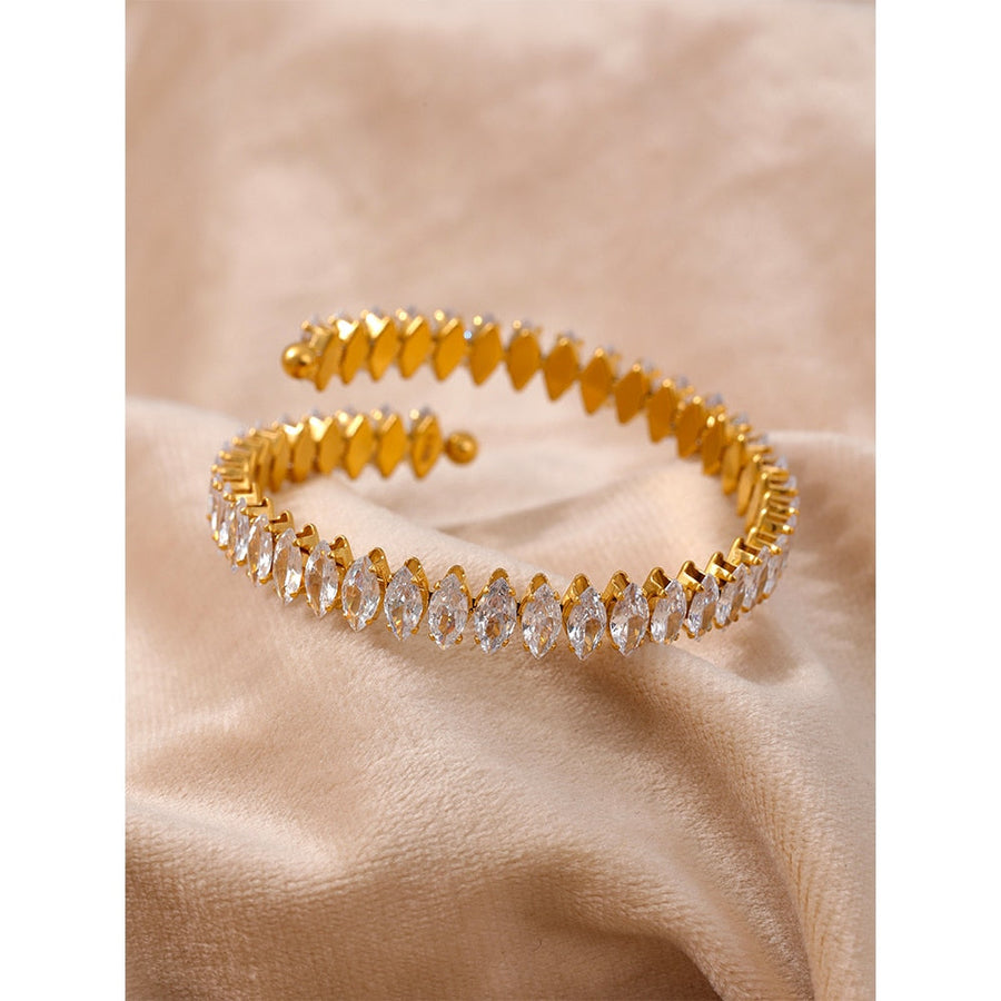 Cubic Zircon 8k Gold Plated Bracelet - Golda-Jewelry