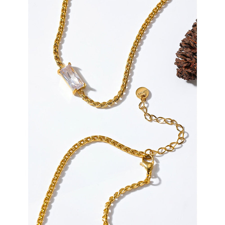 Exquisite Cubic Zirconia 18k Gold Plated Necklace - Golda-Jewelry